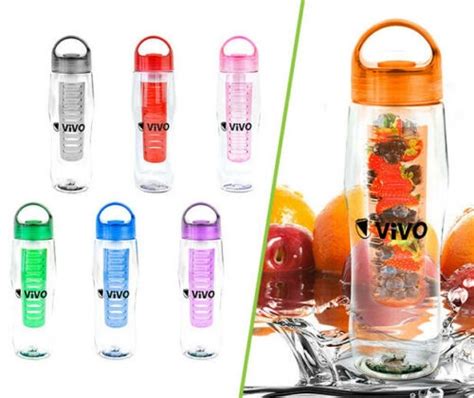 Fruit Infusion Infusing Infuser Water Bottle Hydration Sport Gym Juice
