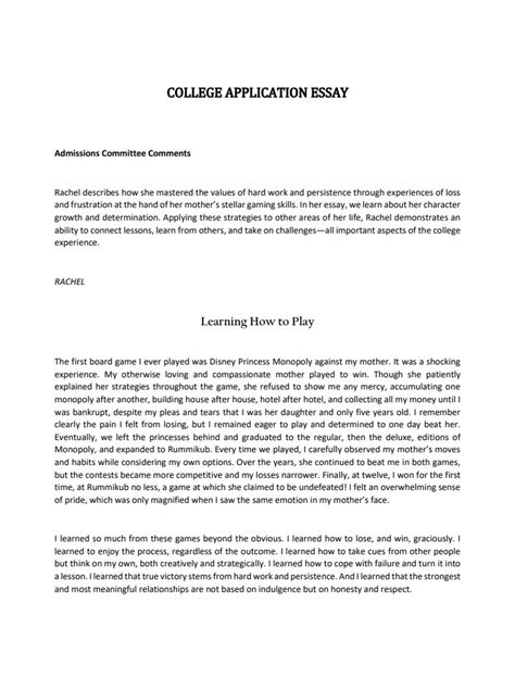 Expert Guide To Write A College Application Essay Examples