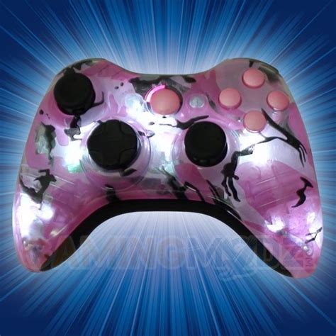 This Is Our Pink Camo Illuminating Modded Xbox 360 Controller We Have