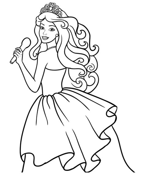 Barbie Coloring Royal Singer Free To Download And Print Barbie