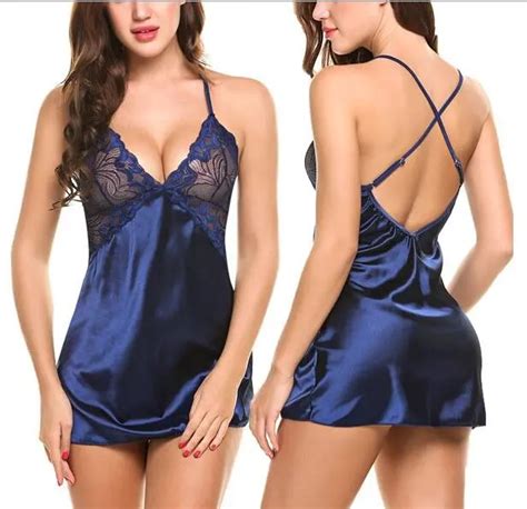 Ladies Sexy Silk Satin Night Dress Sleeveless Nighties V Neck Nightgown Plus Size Nightdress