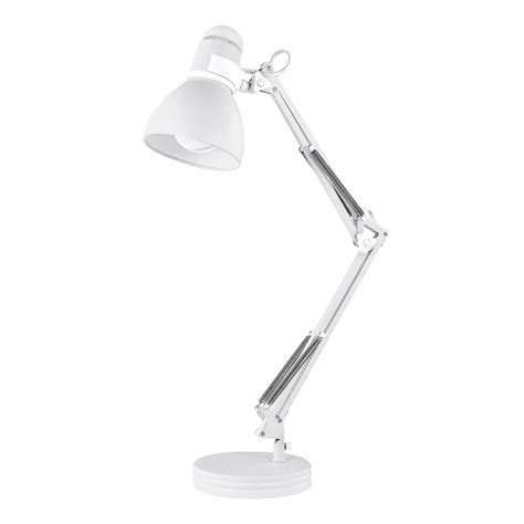 Globe Electric Architect 28 Inch Matte White Swing Arm Desk Lamp The