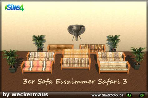 Blackys Sims 4 Zoo Safari Sofa By Weckermaus Download