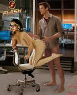 Post Arrow Barry Allen Dc Emily Bett Rickards Fakes Felicity Smoak Flash Grant Gustin