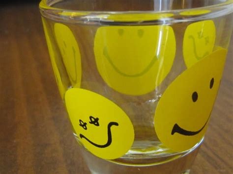 Vintage Happy Face Smiley Face Shot Glass 1980s
