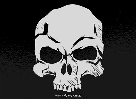 Evil Silhouette Skull Vector Download