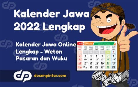 Kalender Jawa 2022 Lengkap Weton Pasaran Dan Wuku