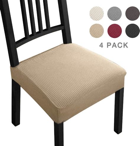 Stretch Chair Seat Covers Jacquard Dining Chair Covers Seat Covers
