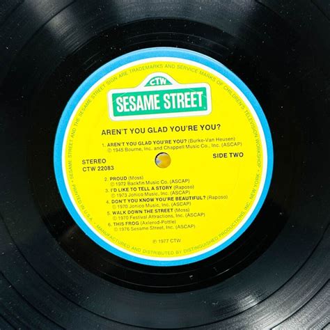 Collectible Sesame Street Aren T You Glad You Re You Vinyl Lp Ctw 22 Ebay