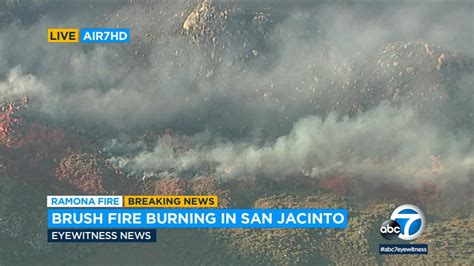 Mandatory Evacuation Orders Lifted After Brush Fire Erupts Near San Jacinto