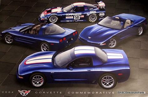 2 Posters 2004 Chevy Corvette C5 Z06 Z16 Lemans C5 Commemorative