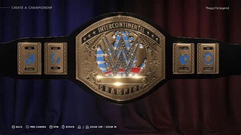 Wwe 2k22 Custom Titles Wwe Intercontinental Championship Youtube