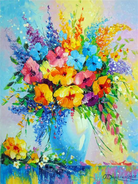 Bouquet Of Summer Flowers Print By Olha Darchuk Posterlounge