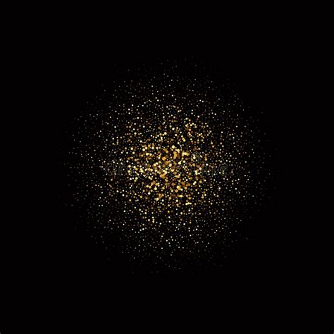 Gold Color Dust Particles Explosion Background Glowing Glittering