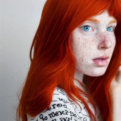 A Portrait Of A Redhead Girl With Freckles Stable Diffusion Openart