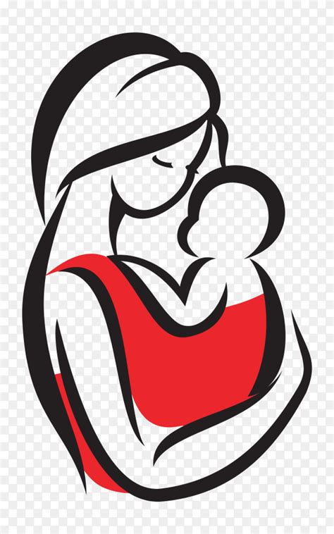 Mother and baby vector PNG - Similar PNG