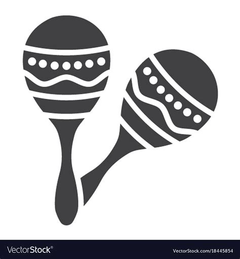 Mexican Maracas Glyph Icon Music And Instrument Vector Image