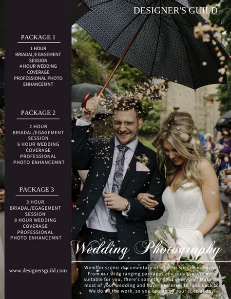 Wedding Photography Flyer Template Postermywall