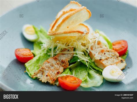 Gourmet Caesar Salad Image And Photo Free Trial Bigstock