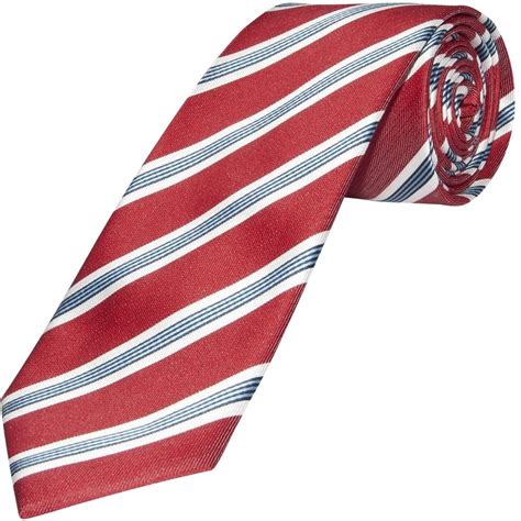 Red And Blue Striped Classic Tie Mens Striped Tie Wedding Prom Tie
