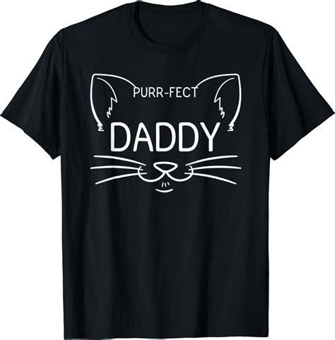 purr fect daddy cat lover meow whiskers father s day t t shirt clothing shoes