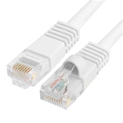 RJ45 1000 Mbps Cat 5e Ethernet LAN Network White Cable -100 ft