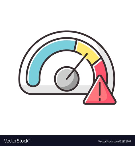 Speed Limit Rgb Color Icon Royalty Free Vector Image