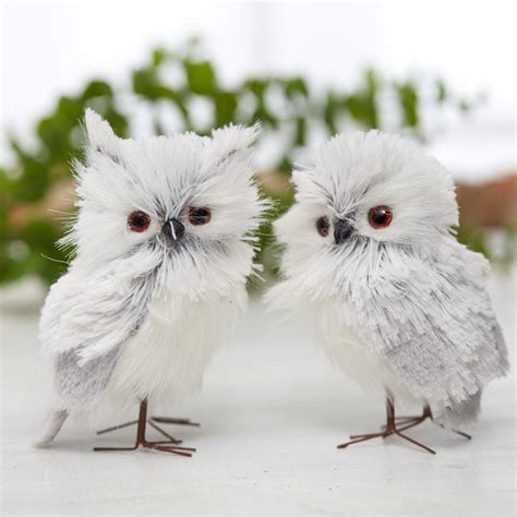 Fluffy Pygmy Artificial Owls Artificial Birds Nests Floral