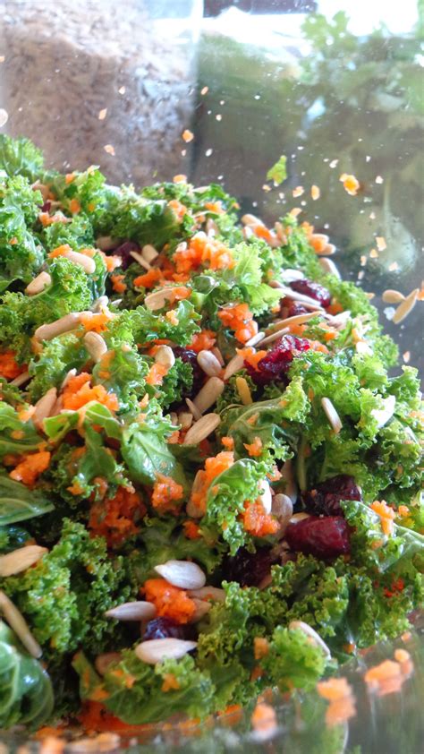 la proud mary — kale salad w cranberries and pine nuts