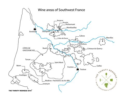 Southwest France Wine Map The Thirsty Redhead