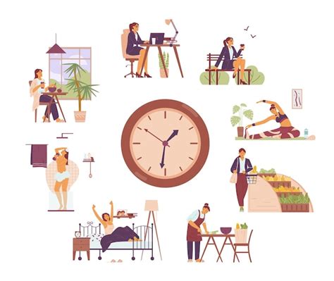 Daily Routines Vectors And Illustrations For Free Download Freepik