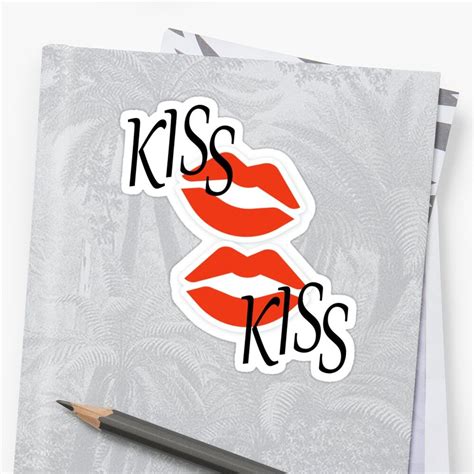 Kiss Kiss Sticker By Andersonartist Kiss Stickers Stickers Simple