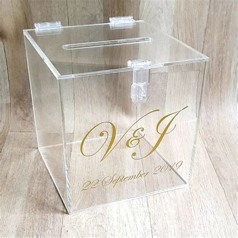 Check spelling or type a new query. Clear Envelope Gift Box with hinge for weddings Polkadot Box