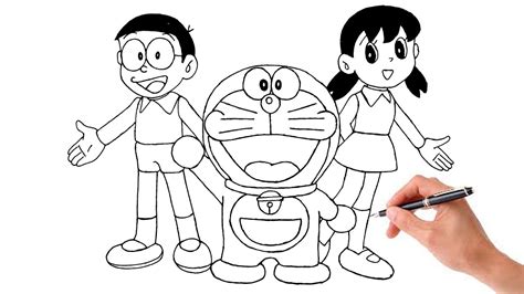 How To Draw Nobita Doraemon Shizuka Drawing Step By Step Nobita And