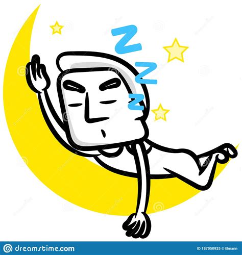 White Man Cartoon Sleeping Concept Stock Vector Illustration Of Male