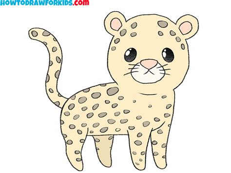 How To Draw A Leopard Easy Drawing Tutorial For Kids