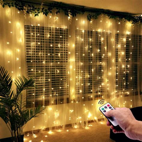 300 Led Curtain Fairy Lights Usb String Hanging Wall Lights Wedding