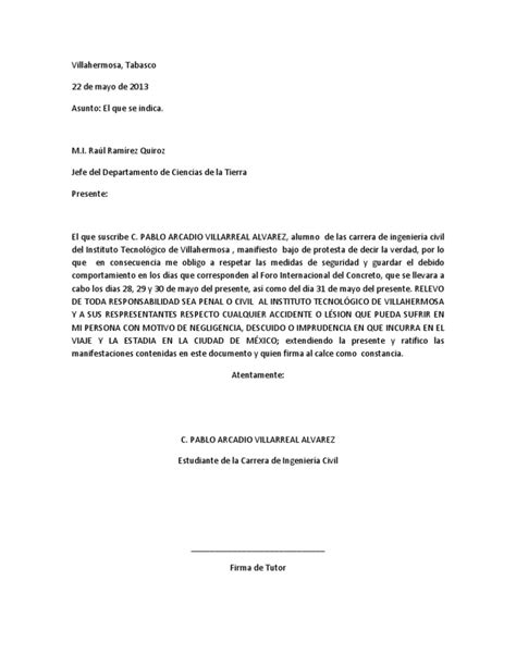 Carta Para Deslindar Responsabilidades Pdf Gobierno Science