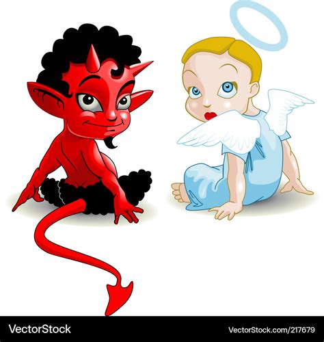 Devil And Angel Royalty Free Vector Image Vectorstock