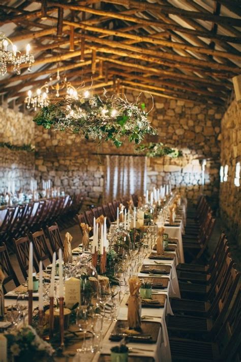 Rustic Forest Inspired Wedding In A Stone Barn Wedding Inspiration