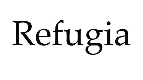 How To Pronounce Refugia Youtube