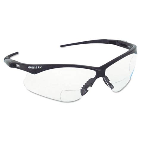 kleenguard™ v60 nemesis rx reader safety glasses black frame smoke lens 2 0 diopter strength
