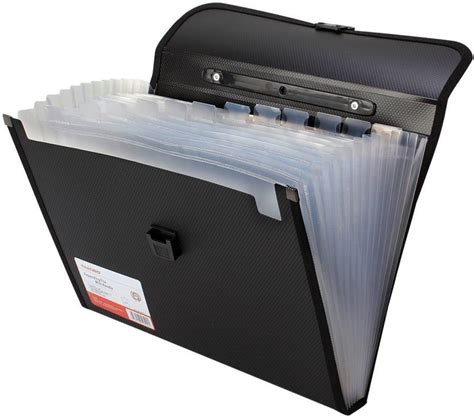 Tranbo Plastic File Folder With 13 Pockets Handle