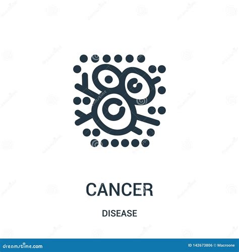Cancer Icon Vector From Disease Collection Thin Line Cancer Outline