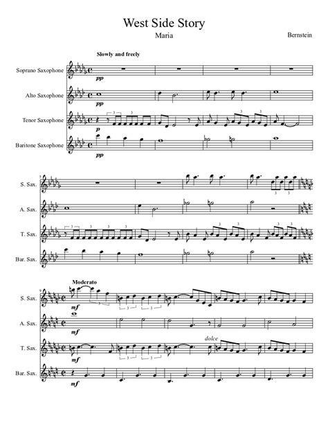 West Side Story Maria Sheet Music Download Free In Pdf Or Midi
