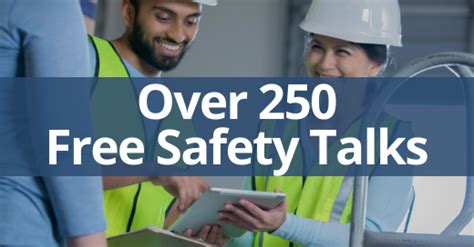 250 Free Safety Talks And Toolbox Talk Meeting Topics