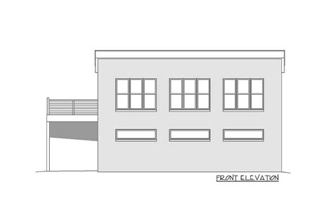 Contemporary Carriage House Plan With Upstairs Balcony 68621vr