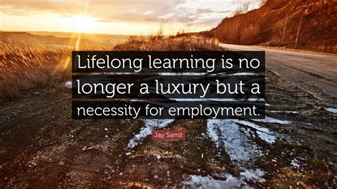 Jay Samit Quote Lifelong Learning Is No Longer A Luxury But A