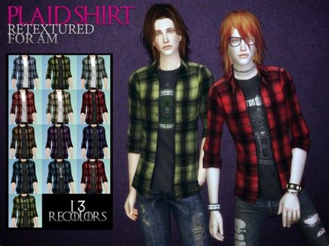 The Path Of Nevermore Plaid Shirts • Sims 4 Downloads Sims 4 Update