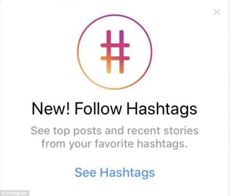 Instagram Now Lets You Follow Hashtags In Your Main Feed Daily Mail